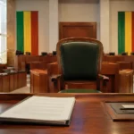 Illustration de la déchéance d’un député au Bénin avec un document parlementaire et un siège vide