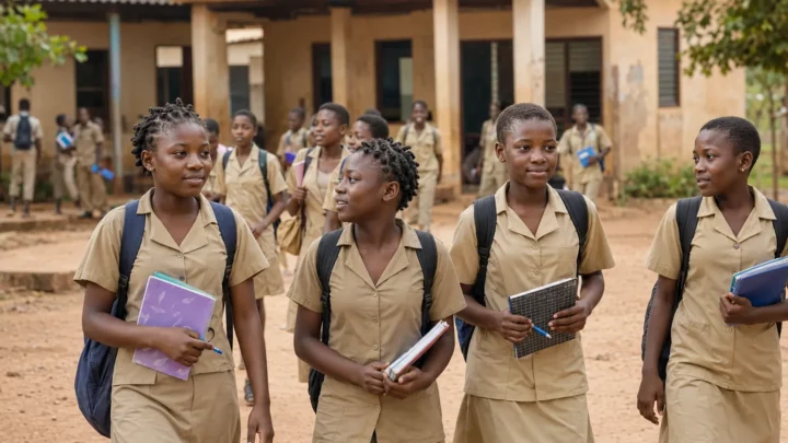 Collégiennes béninoises dans un établissement public